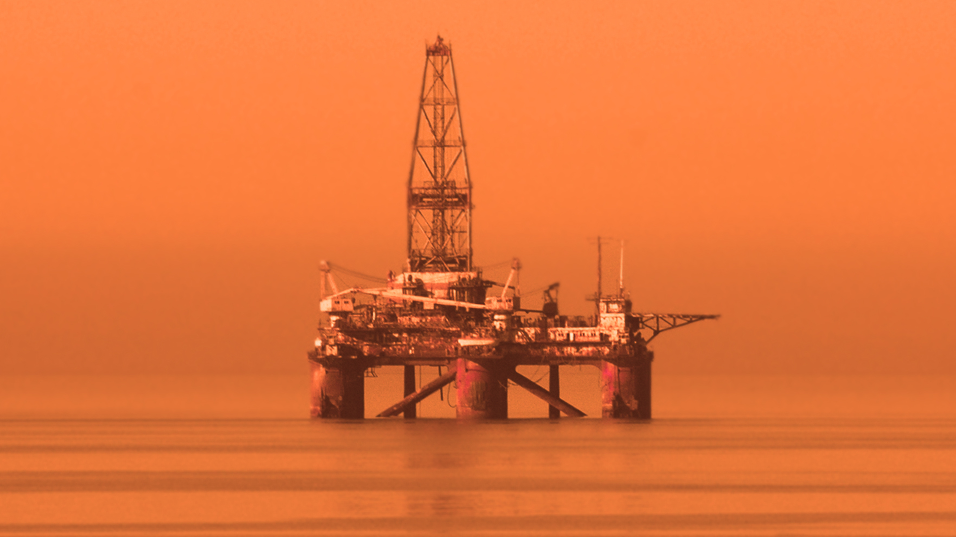 Unrelated rig in the Caspian Sea