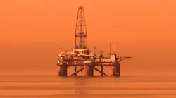 Unrelated rig in the Caspian Sea