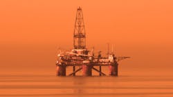 Unrelated rig in the Caspian Sea Unrelated rig in the Caspian Sea