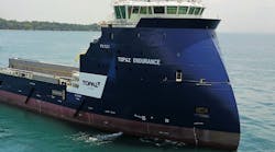 Topaz Endurance features low fuel consumption, reduced environmental footprint and 60-man accommodation.