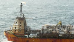 Dana has operated the Triton FPSO since 2012. It is located in Block 21/30 about 120 miles east of Aberdeen, and it produces oil and gas from the Bittern, Clapham, Pict, Saxon and Guillemot Area subsea facilities. Joint venture partners are Dana Petroleum (52%), Tailwind Mistral (46%) and Waldorf Production UK Plc (2%). Dana has operated the Triton FPSO since 2012. It is located in Block 21/30 about 120 miles east of Aberdeen, and it produces oil and gas from the Bittern, Clapham, Pict, Saxon and Guillemot Area subsea facilities. Joint venture partners are Dana Petroleum (52%), Tailwind Mistral (46%) and Waldorf Production UK Plc (2%).