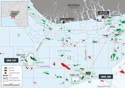 This map illustrates the advantaged barrels offshore Nigeria, according to Africa Oil.