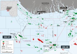 This map illustrates the advantaged barrels offshore Nigeria, according to Africa Oil. This map illustrates the advantaged barrels offshore Nigeria, according to Africa Oil.