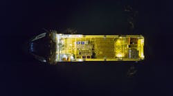 Offshore Support Vessel At Night Offshore Support Vessel At Night