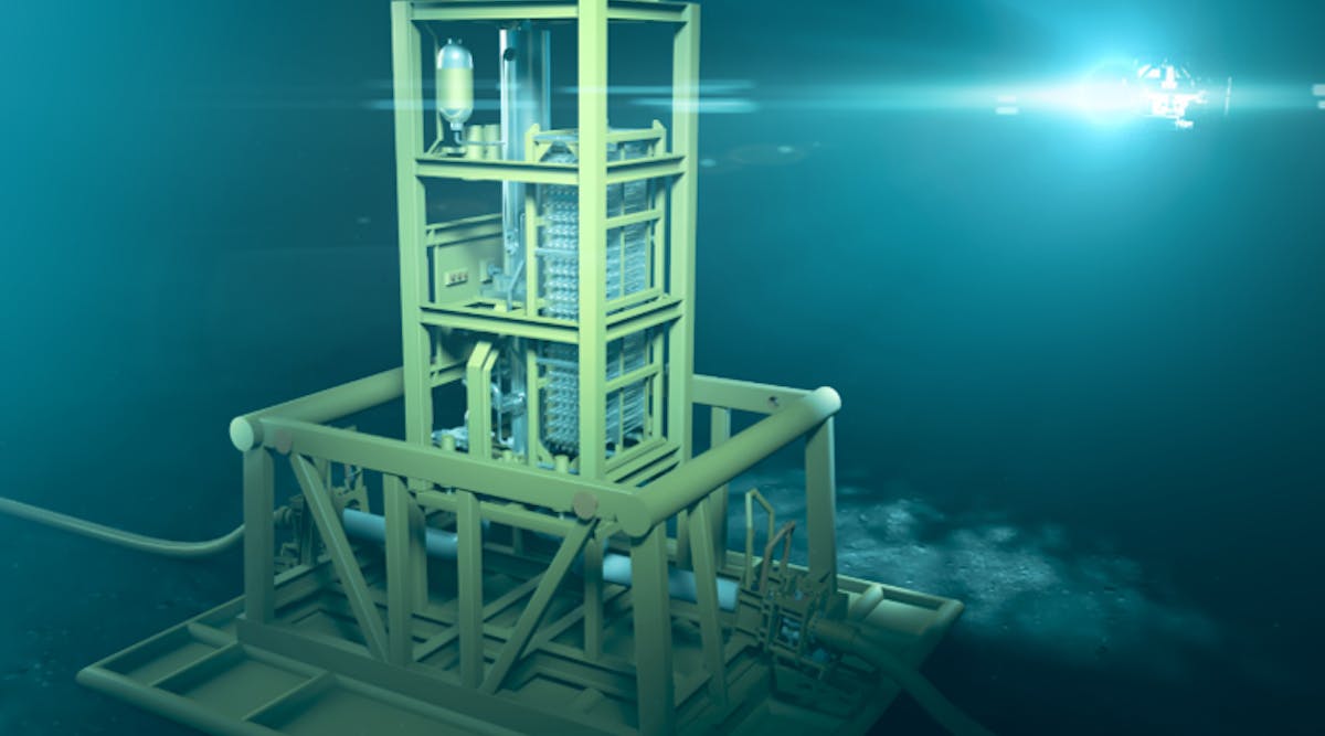 Artist impression of the FASTsubseaX multi-phase pumping system.