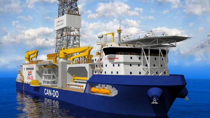 Artist rendering of the CAN-DO drillship.