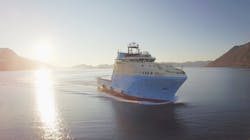 Maersk Supply Service offers the option of lower carbon-emitting operations by running its offshore vessels on a new fuel mix. Maersk Supply Service offers the option of lower carbon-emitting operations by running its offshore vessels on a new fuel mix.