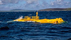 Mocean Energy's Blue X in operation at EMEC Scapa Flow wave energy test site Mocean Energy's Blue X in operation at EMEC Scapa Flow wave energy test site