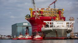 The Penguins FPSO arrived to the yard in Haugesund.