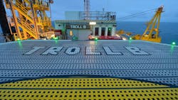 The Troll B helicopter deck The Troll B helicopter deck