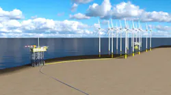 The N05-A platform and its connection to the Riffgat wind farm