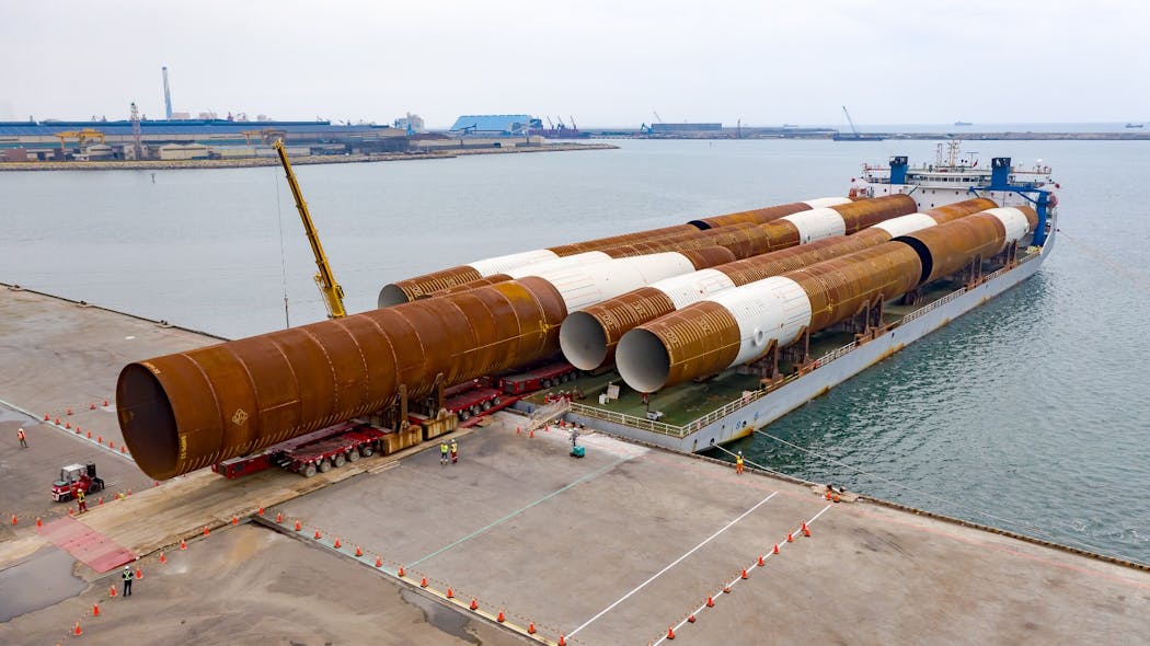 Mammoet is handling the offshore wind components.
