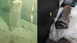 Nord Stream 2 pipeline on the seabed and salvaged Nord Stream 2 pipeline on the seabed and salvaged