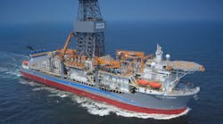 The drillship Pacific Khamsin The drillship Pacific Khamsin