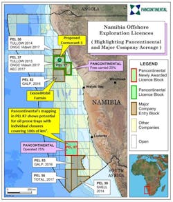 Pancontinental believes that PEL 87 is highly prospective for oil, with high quality mature oil source rocks and the potential for very large oil traps. Pancontinental believes that PEL 87 is highly prospective for oil, with high quality mature oil source rocks and the potential for very large oil traps.