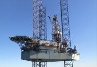 The Shelf Drilling Scepter is a 350-ft jackup drilling unit.
