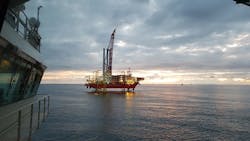 The Blue Tern offshore wind jackup installation vessel. The Blue Tern offshore wind jackup installation vessel.