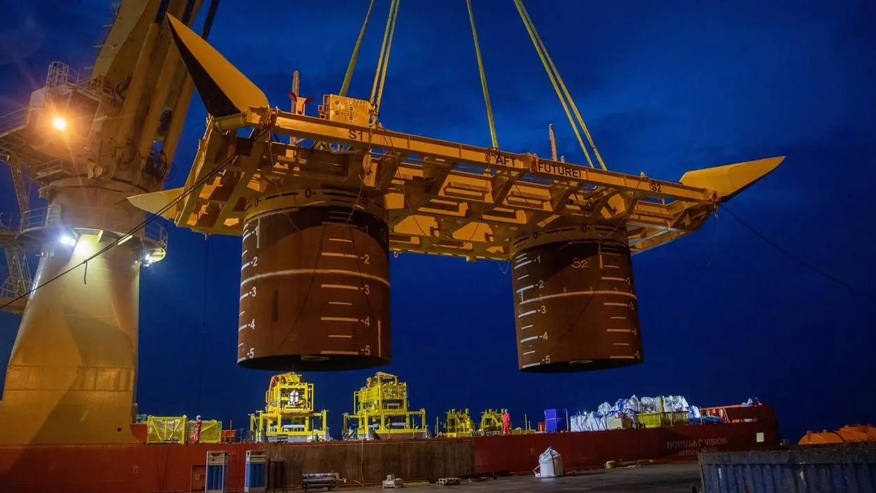 Bauge template picked up by Ocean Installer at Randaberg Industries