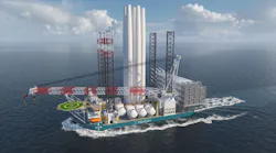 Havfram Wind NG20000X jackup vessel with a 3,250-ton crane