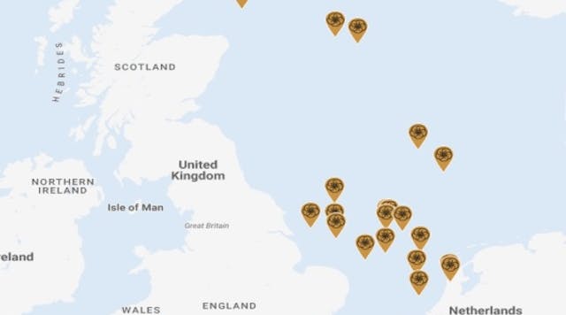 Location of RockRose Energy&rsquo;s oil and gas assets in the UK North Sea and the Netherlands.