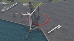 The SK6000 assembles floating foundations and turbines without reconfiguration. The SK6000 assembles floating foundations and turbines without reconfiguration.
