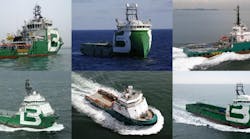 The six vessels of Bourbon Guyana&rsquo;s fleet