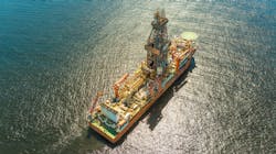 In 2021 ExxonMobil started the exploration campaign in the Opal and Titã blocks, located in the Campos and Santos basins. The West Saturn drillship, which is drilling the wells, has well control equipment, general equipment for operational safety and pollution prevention. In 2021 ExxonMobil started the exploration campaign in the Opal and Titã blocks, located in the Campos and Santos basins. The West Saturn drillship, which is drilling the wells, has well control equipment, general equipment for operational safety and pollution prevention.