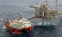 Prosafe says Safe Caledonia is a moored with thruster assist semisubmersible ASV and is capable of operating worldwide, excluding Norway, in the most demanding conditions. Prosafe says Safe Caledonia is a moored with thruster assist semisubmersible ASV and is capable of operating worldwide, excluding Norway, in the most demanding conditions.