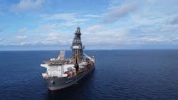 The Deepwater Titan is the world’s first drillship delivered with two 20,000-psi BOPs, well-control, riser, and piping systems for high-pressure and high-temperature drilling and completion operations. The Deepwater Titan is the world’s first drillship delivered with two 20,000-psi BOPs, well-control, riser, and piping systems for high-pressure and high-temperature drilling and completion operations.
