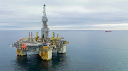 Drone photo of the Njord Field in the Norwegian Sea. Drone photo of the Njord Field in the Norwegian Sea.