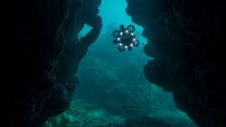 The Hydrus fully autonomous subsea drone explores the Ningaloo Reef. The Hydrus fully autonomous subsea drone explores the Ningaloo Reef.