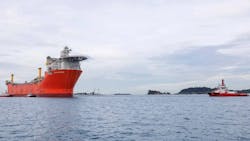 The Johan Castberg hull arrived at Stord in spring 2022, and will be in production in the Barents Sea in 2024. The Johan Castberg hull arrived at Stord in spring 2022, and will be in production in the Barents Sea in 2024.