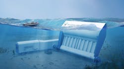 WaveRoller is a device that converts ocean wave energy to electricity. The machine operates in near-shore areas (about 0.3 km to 2 km from the shore) at depths of between 8 m and 20 m. WaveRoller is a device that converts ocean wave energy to electricity. The machine operates in near-shore areas (about 0.3 km to 2 km from the shore) at depths of between 8 m and 20 m.