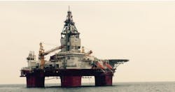 The harsh environment semisubmersible Transocean Equinox. The harsh environment semisubmersible Transocean Equinox.