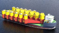 Transport of six 17 MW D-Floaters Transport of six 17 MW D-Floaters