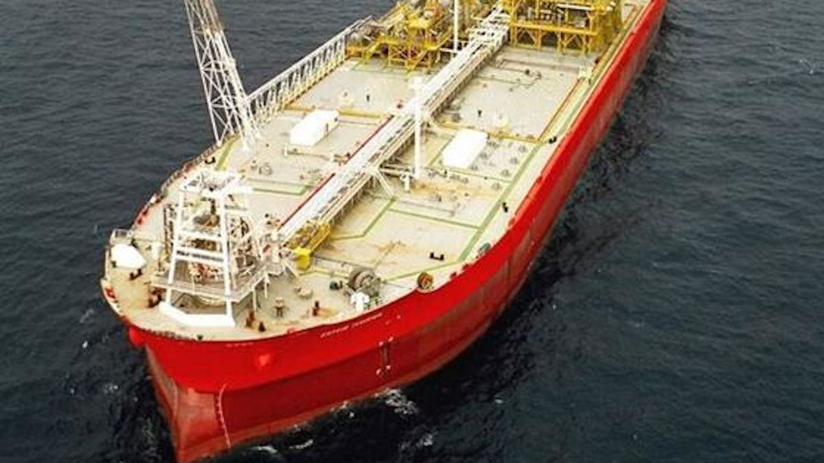 The Espoir Ivoirien FPSO has an oil processing capacity of 45,000 bbl/d.