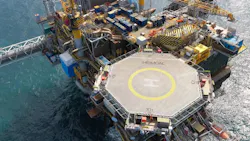The Heimdal Gas Centre in Block 25/4 is a processing and distribution hub for gas. It consists of a process platform and a riser platform. The Heimdal Gas Centre in Block 25/4 is a processing and distribution hub for gas. It consists of a process platform and a riser platform.