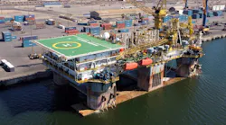 Sapura Berani is a semisubmersible self-erecting tender assisted drilling rig featuring dual BOP system, offline pipehandling, stand building and designed to work on TLPs and SPARs in up to 6,000 ft of water with pre-laid mooring.