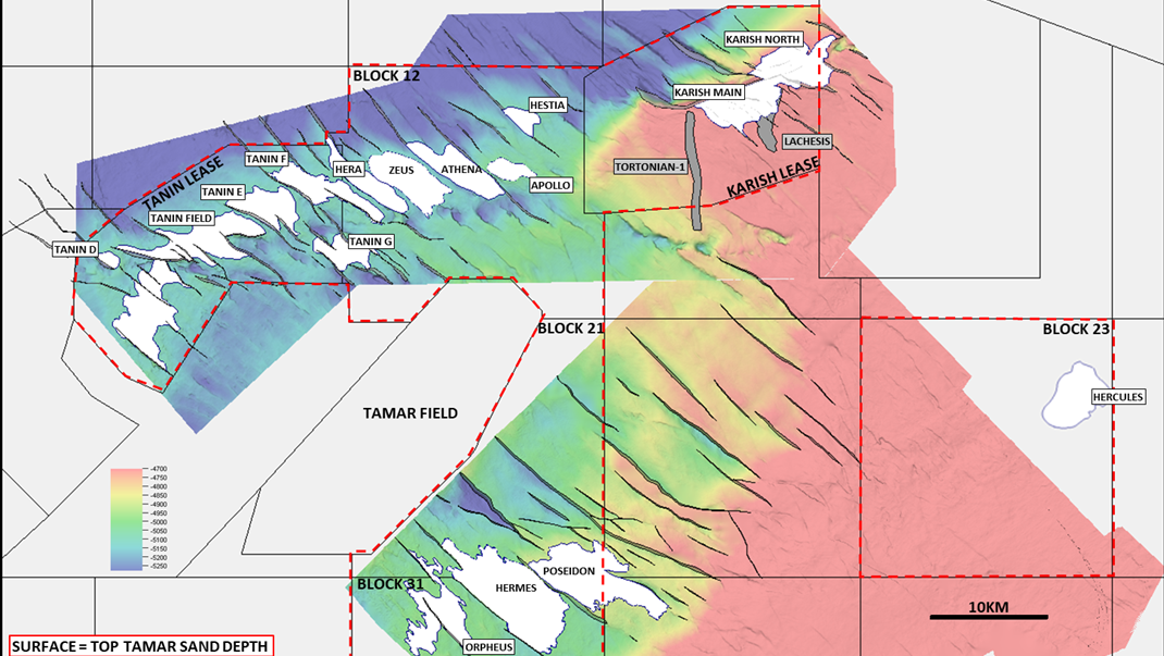 Energean has operations offshore Israel in blocks 12, 21, 23 and 31.