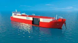 A liquefied CO2 carrier utilizes the LCO2-EP technology and offshore bow offloading system. A liquefied CO2 carrier utilizes the LCO2-EP technology and offshore bow offloading system.