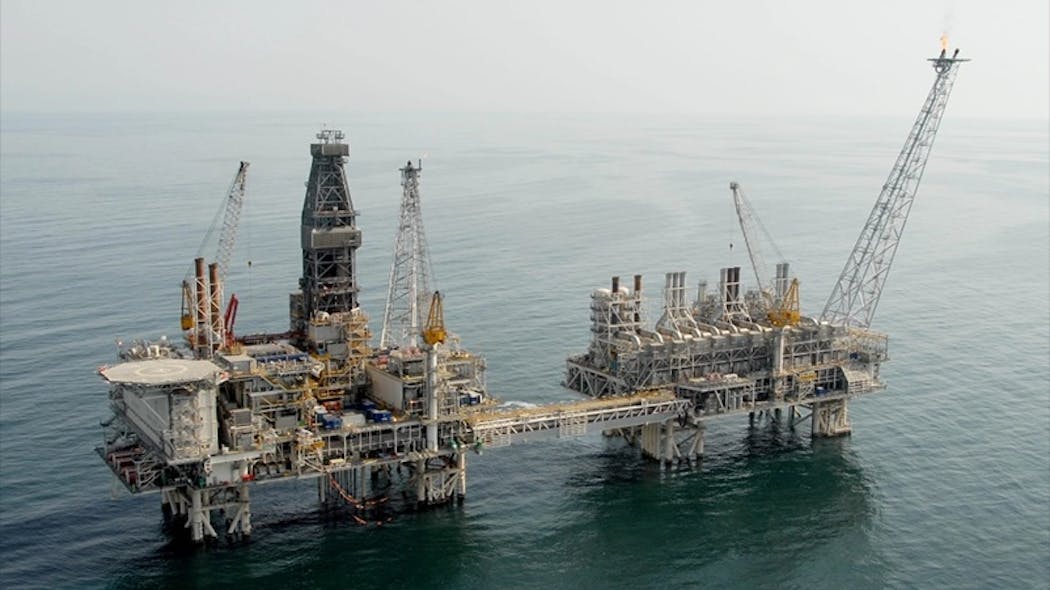 The bp-operated Central Azeri platform is located in the Azerbaijan sector of the Caspian Sea.