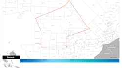 The reprocessing of existing legacy seismic data on a multiclient basis is permitted within the polygon shown above. The reprocessing of existing legacy seismic data on a multiclient basis is permitted within the polygon shown above.