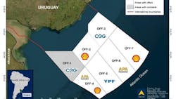 Uruguay Offshore Areas Map