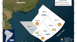 Uruguay Offshore Areas Map
