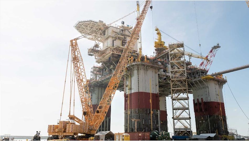 The Anchor production platform at the Kiewit Offshore Services facility in Ingleside, Texas.