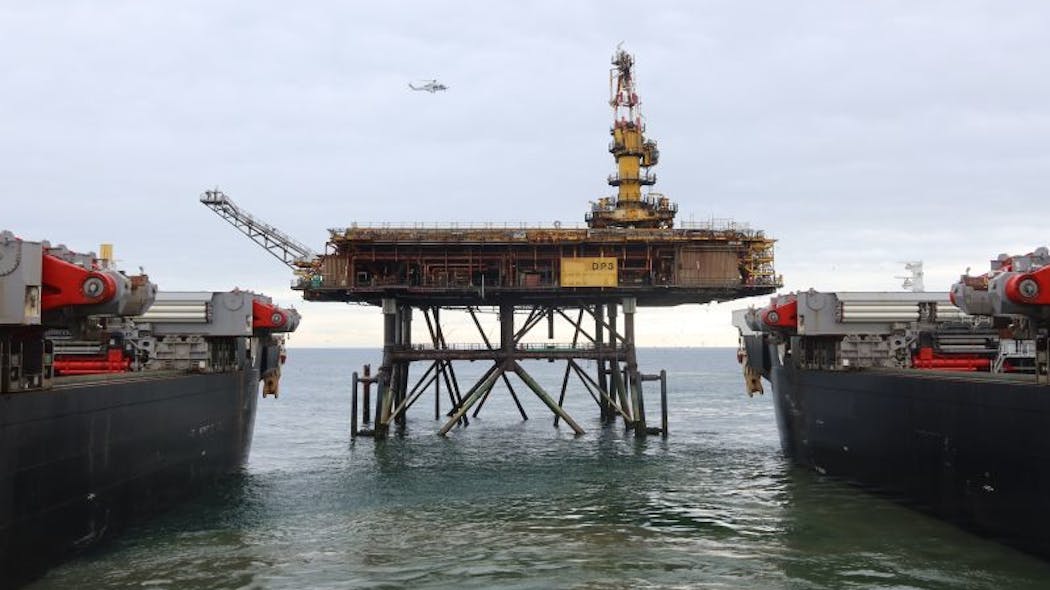 Two years ago, the Pioneering Spirit offshore vessel removed the former DP3 gas production topsides from Spirit Energy&rsquo;s Morecambe Bay development in the East Irish Sea.