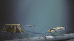 Saab’s Sabertooth underwater vehicle can perform operations up to 3,000 m deep, which the company says makes it ideal for seabed investigations. Saab’s Sabertooth underwater vehicle can perform operations up to 3,000 m deep, which the company says makes it ideal for seabed investigations.