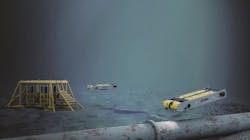 Saab’s Sabertooth underwater vehicle can perform operations up to 3,000 m deep, which the company says makes it ideal for seabed investigations. Saab’s Sabertooth underwater vehicle can perform operations up to 3,000 m deep, which the company says makes it ideal for seabed investigations.