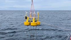 The TGS buoy was deployed in the Utsira Nord area to begin collecting vital wind and metocean measurements ahead of offshore wind leases. The TGS buoy was deployed in the Utsira Nord area to begin collecting vital wind and metocean measurements ahead of offshore wind leases.