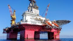 The Transocean Equinox submersible rig will drill two firm exploration wells. The Transocean Equinox submersible rig will drill two firm exploration wells.